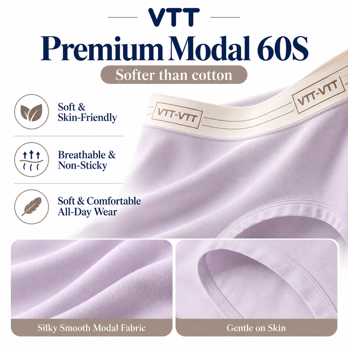 VTT Women's Everyday Underwear | Comfort Briefs